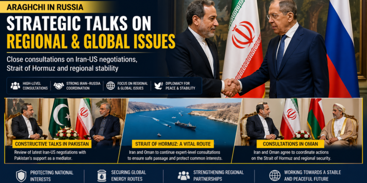 Araghchi Arrives in Russia for Strategic Talks on Regional and Global Issues