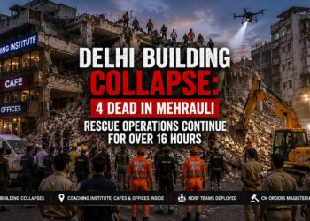 Delhi Building Collapse: 4 Dead in Mehrauli, Rescue Operations Continue for Over 16 Hours