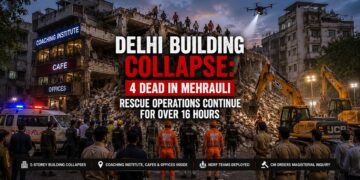 Delhi Building Collapse: 4 Dead in Mehrauli, Rescue Operations Continue for Over 16 Hours
